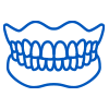 lineart image of full dentures